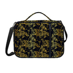 Gold And Black Japanese Bamboo Print Shoulder Strap Bible Bag