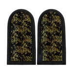 Gold And Black Japanese Bamboo Print Skillet Handle Cover