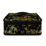 Gold And Black Japanese Bamboo Print Small Lunch Bag
