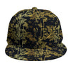 Gold And Black Japanese Bamboo Print Snapback Cap