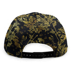 Gold And Black Japanese Bamboo Print Snapback Cap