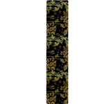 Gold And Black Japanese Bamboo Print Table Runner