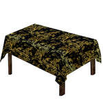Gold And Black Japanese Bamboo Print Tablecloth