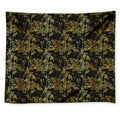 Gold And Black Japanese Bamboo Print Tapestry