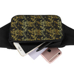 Gold And Black Japanese Bamboo Print Waist Bag