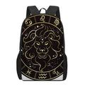 Gold And Black Leo Sign Print 17 Inch Backpack