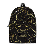 Gold And Black Leo Sign Print Backpack