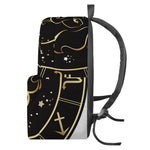 Gold And Black Leo Sign Print Backpack