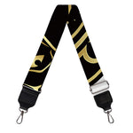 Gold And Black Leo Sign Print Bag Strap