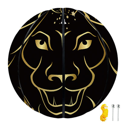 Gold And Black Leo Sign Print Basketball