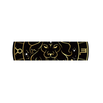Gold And Black Leo Sign Print Bed Runner