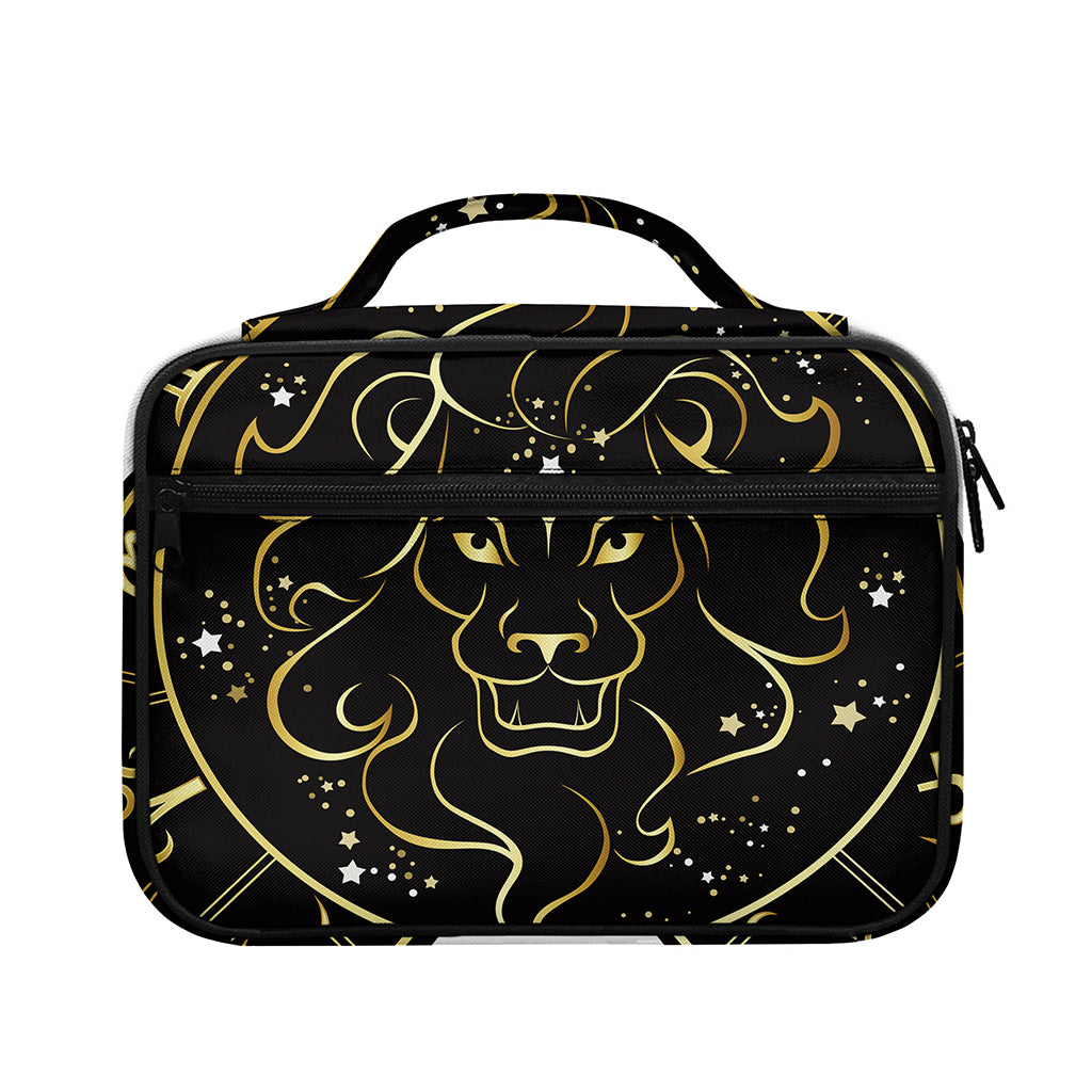 Gold And Black Leo Sign Print Briefcase Bible Bag