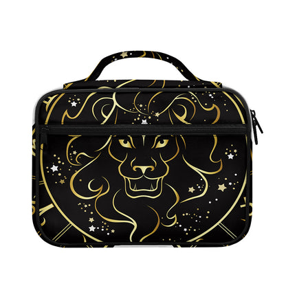 Gold And Black Leo Sign Print Briefcase Bible Bag