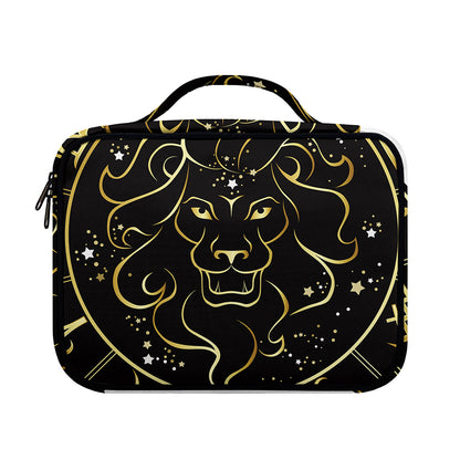 Gold And Black Leo Sign Print Briefcase Bible Bag