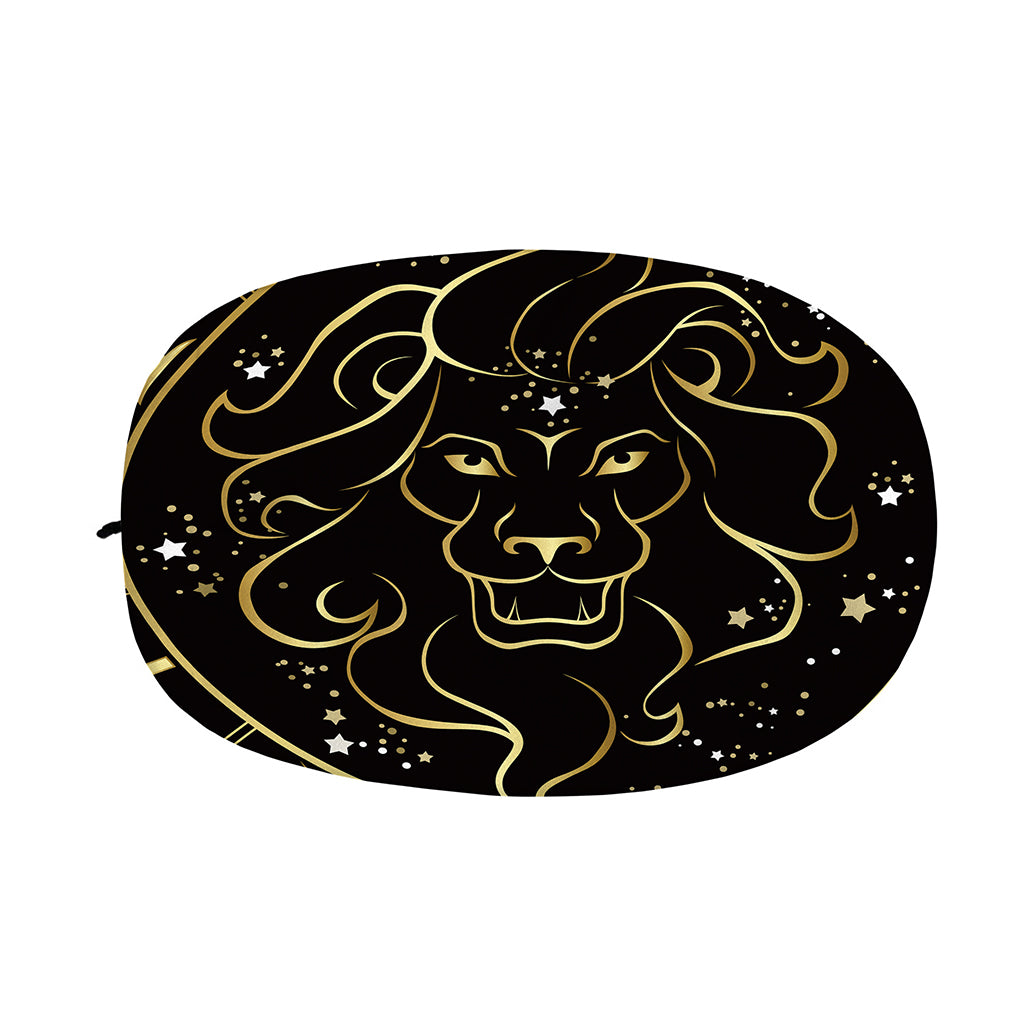 Gold And Black Leo Sign Print Car Side Mirror Covers
