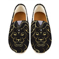 Gold And Black Leo Sign Print Casual Shoes