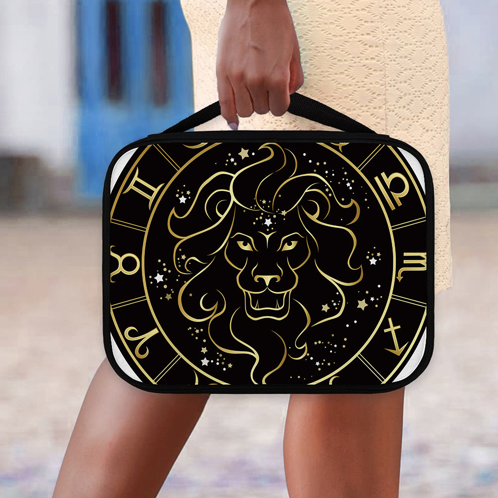 Gold And Black Leo Sign Print Classic Bible Case