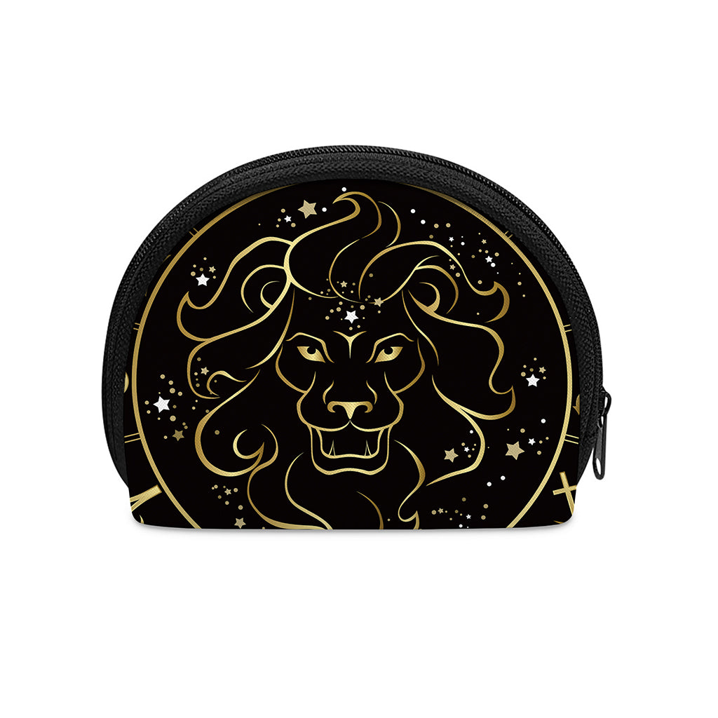 Gold And Black Leo Sign Print Coin Purse
