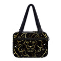 Gold And Black Leo Sign Print Double Strap Bible Bag