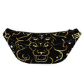 Gold And Black Leo Sign Print Fanny Pack