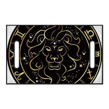 Gold And Black Leo Sign Print Golf Cart Seat Cover