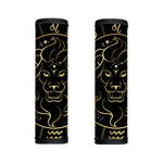 Gold And Black Leo Sign Print Handle Covers