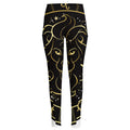 Gold And Black Leo Sign Print High-Waisted Pocket Leggings