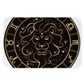 Gold And Black Leo Sign Print Indoor Door Mat