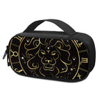 Gold And Black Leo Sign Print Insulin Cooler Travel Case