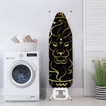 Gold And Black Leo Sign Print Ironing Board Cover