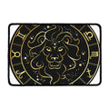 Gold And Black Leo Sign Print Kitchen Mat