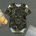 Gold And Black Leo Sign Print Men's Bodysuit
