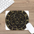 Gold And Black Leo Sign Print Mouse Pad