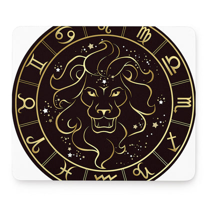 Gold And Black Leo Sign Print Mouse Pad