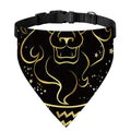 Gold And Black Leo Sign Print Over The Collar Dog Bandana