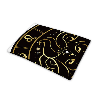 Gold And Black Leo Sign Print Pet Cooling Mat Cover