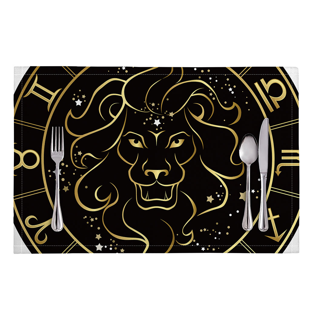 Gold And Black Leo Sign Print Placemat