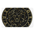 Gold And Black Leo Sign Print Polyester Doormat