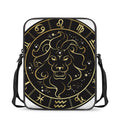 Gold And Black Leo Sign Print Rectangular Crossbody Bag