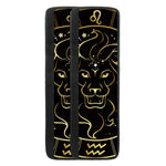 Gold And Black Leo Sign Print Refrigerator Handle Covers