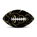 Gold And Black Leo Sign Print Rugby Ball