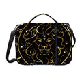 Gold And Black Leo Sign Print Shoulder Strap Bible Bag