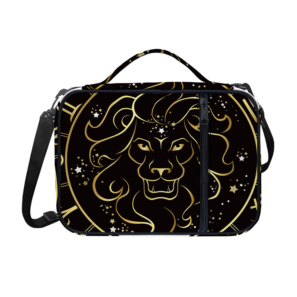 Gold And Black Leo Sign Print Shoulder Strap Bible Bag