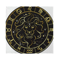 Gold And Black Leo Sign Print Silk Bandana