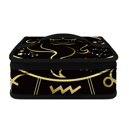 Gold And Black Leo Sign Print Small Lunch Bag