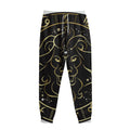 Gold And Black Leo Sign Print Sweatpants