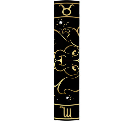 Gold And Black Leo Sign Print Table Runner