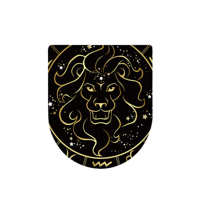 Gold And Black Leo Sign Print Toilet Lid Cover