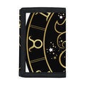 Gold And Black Leo Sign Print Trifold Wallet