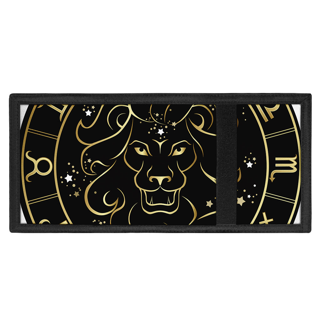 Gold And Black Leo Sign Print Trifold Wallet